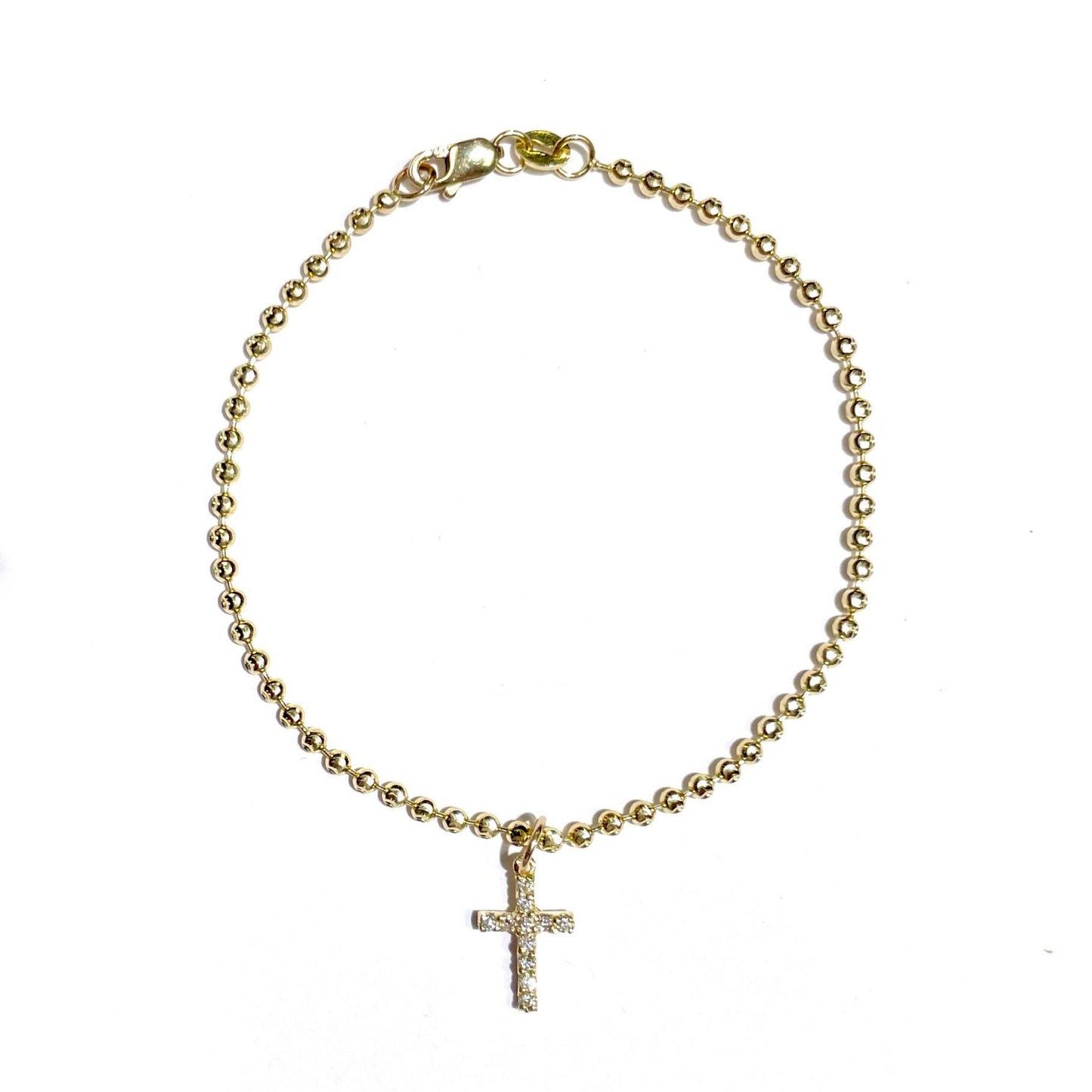 Cassie Bracelet with Mini Diamond Cross