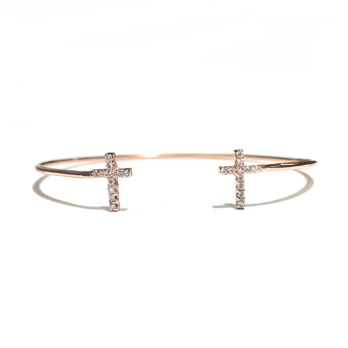 Double Diamond Cross Bangle