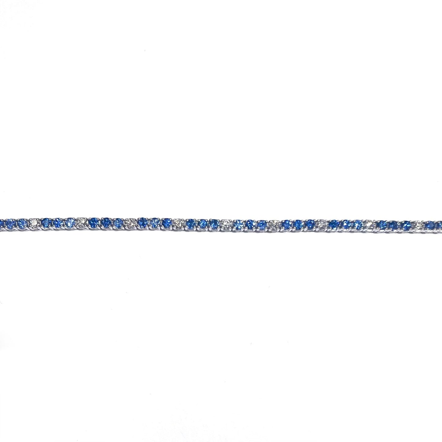 Sapphire & Diamond Tennis Bracelet