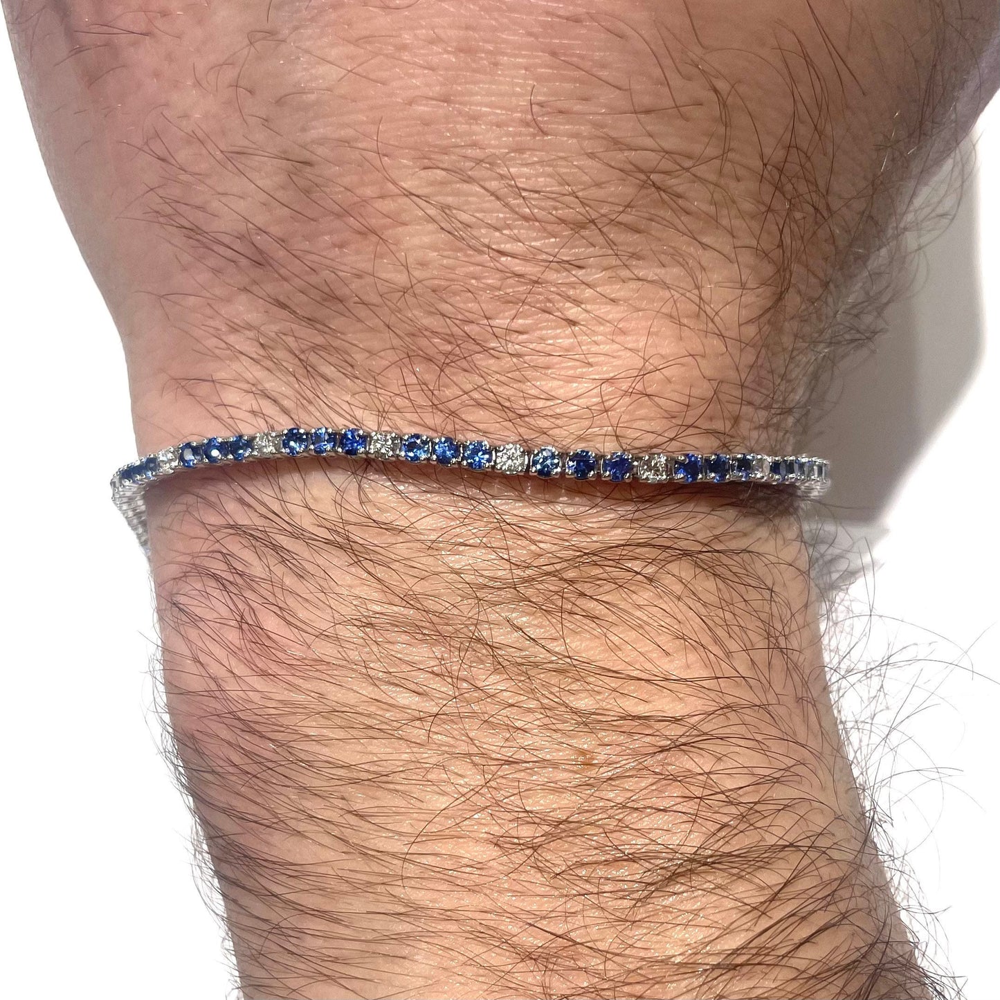 Sapphire & Diamond Tennis Bracelet