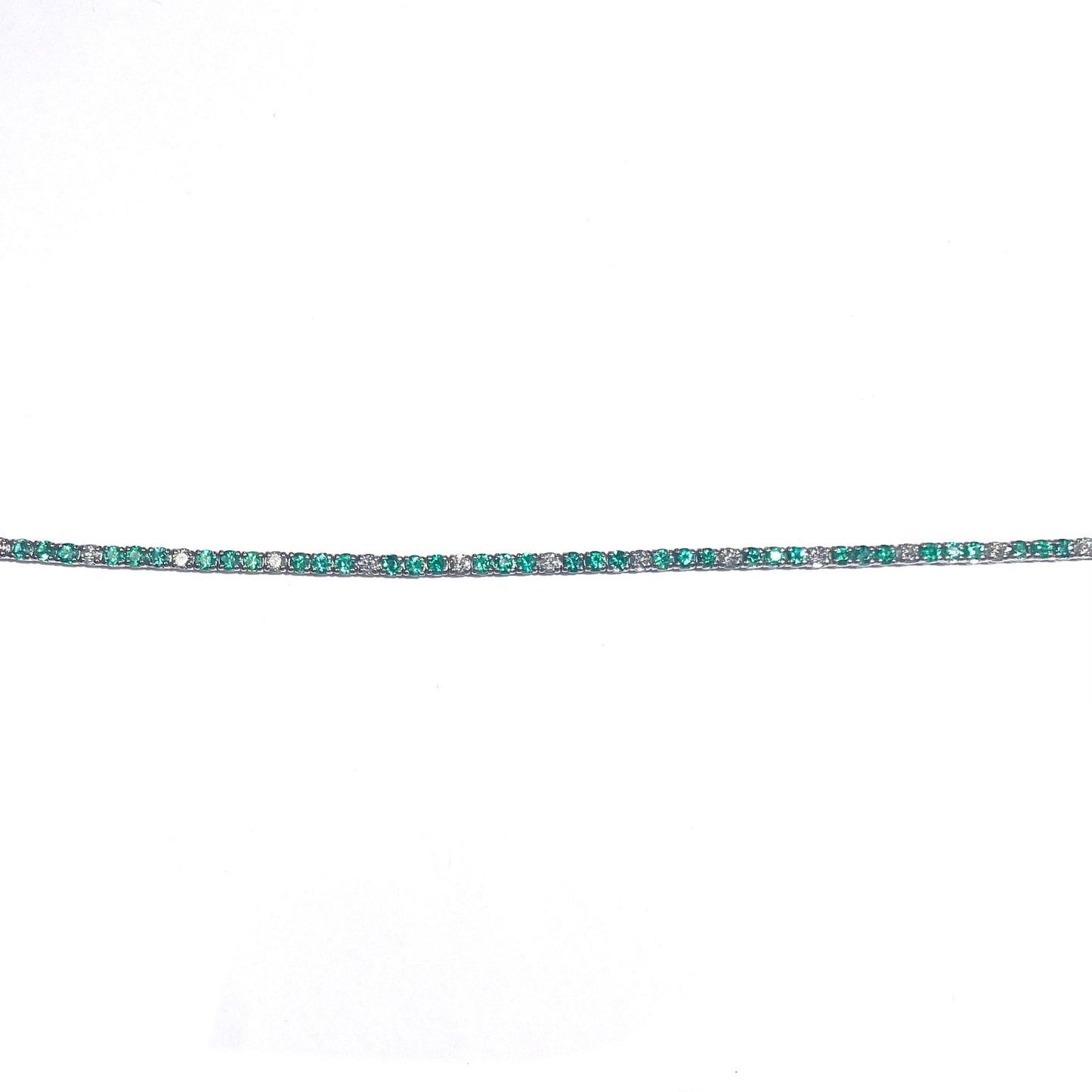 Emerald & Diamond Tennis Bracelet