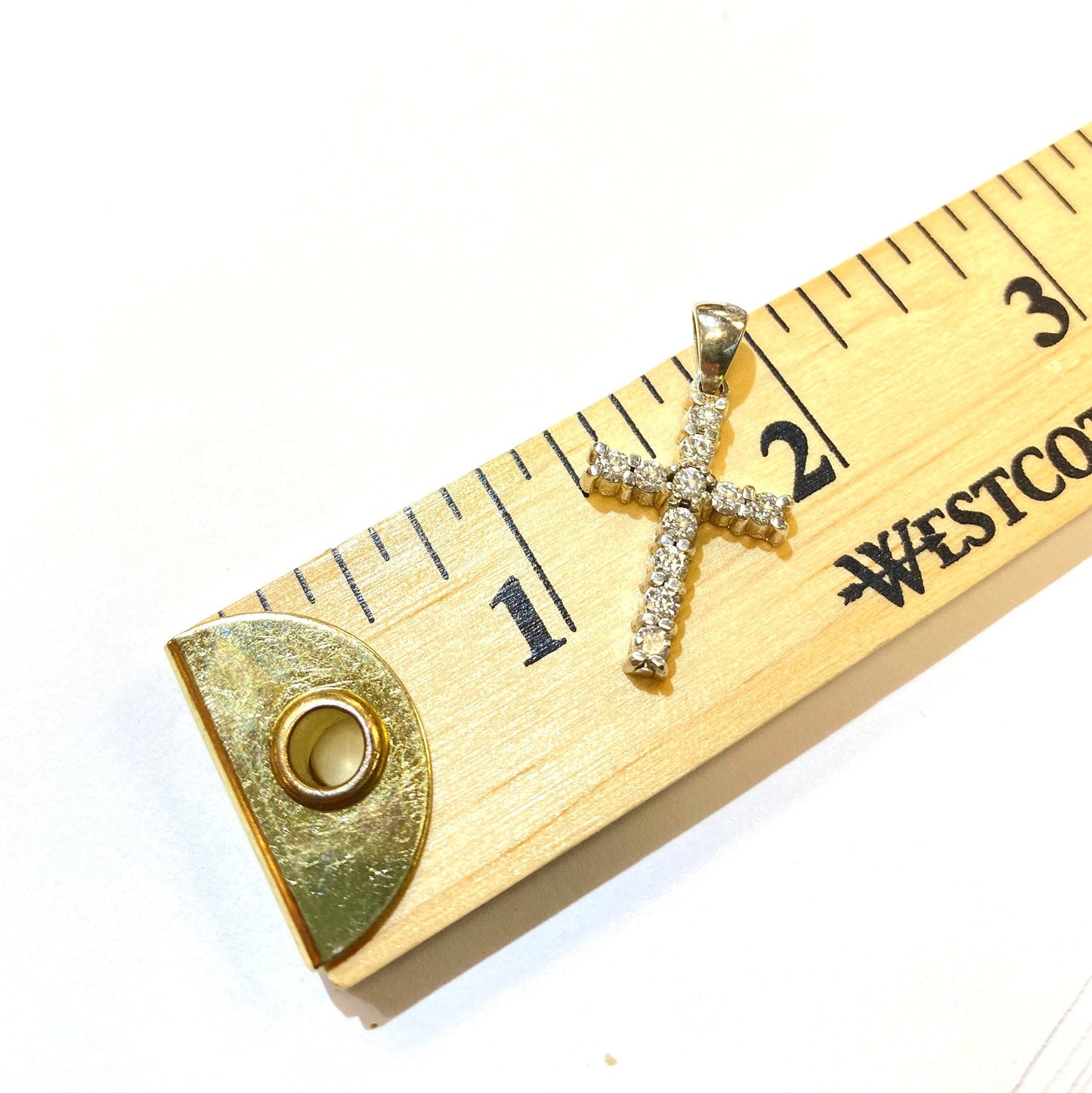 Large Diamond Cross Pendant