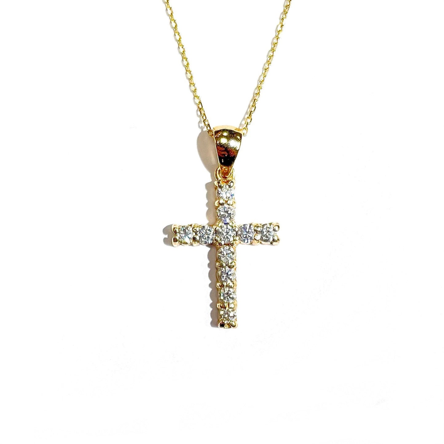 Large Diamond Cross Pendant