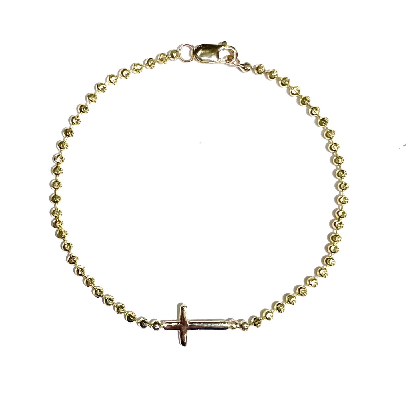 Mini Sideways Cross Bracelet