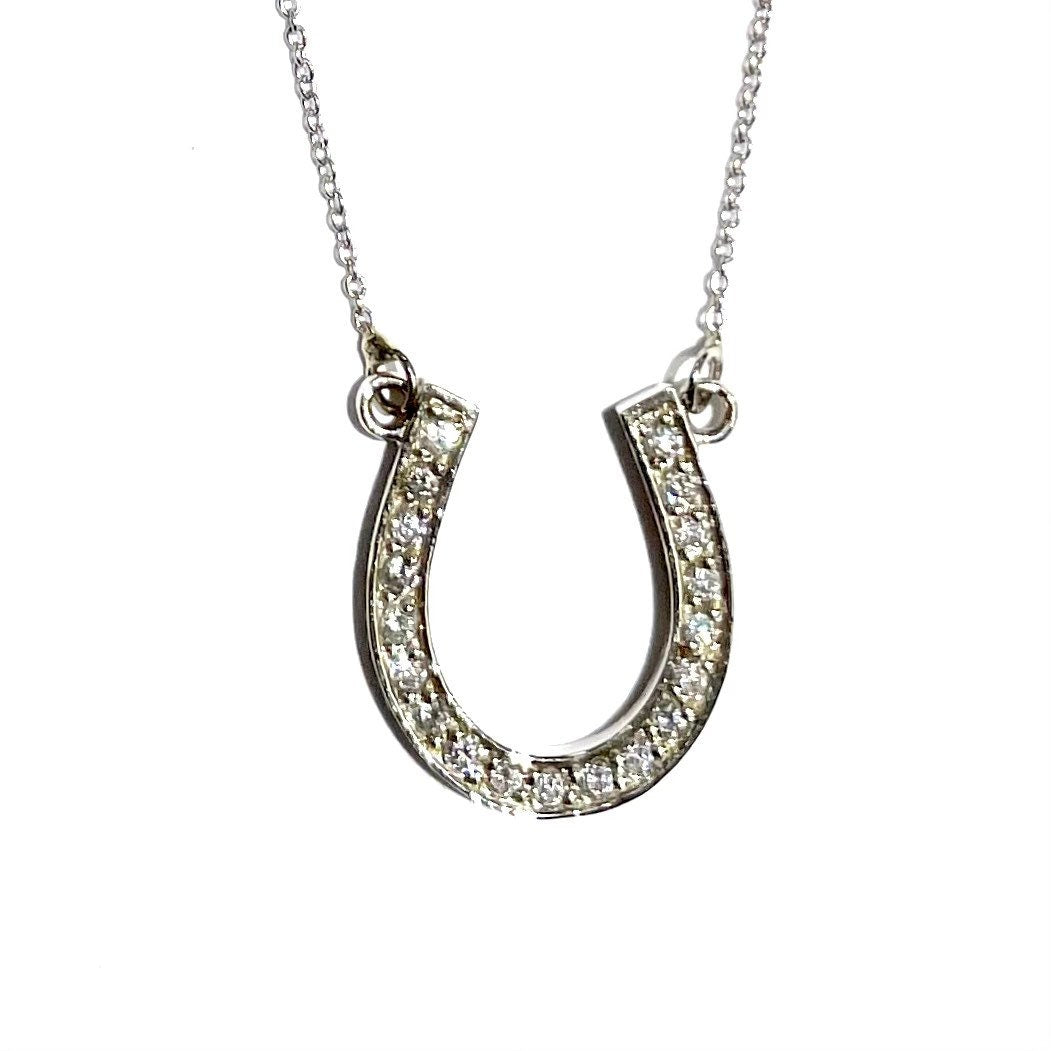 Lucky Diamond Horseshoe Necklace