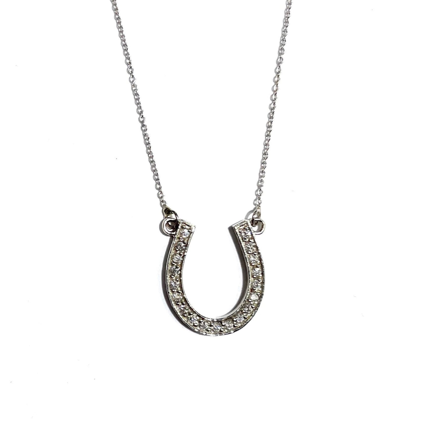 Lucky Diamond Horseshoe Necklace