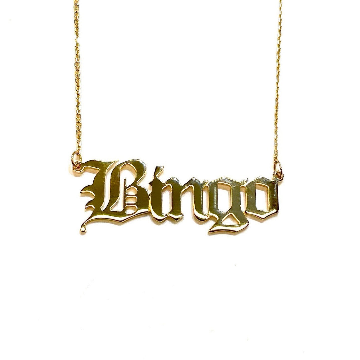 Custom Name Necklace: Old English