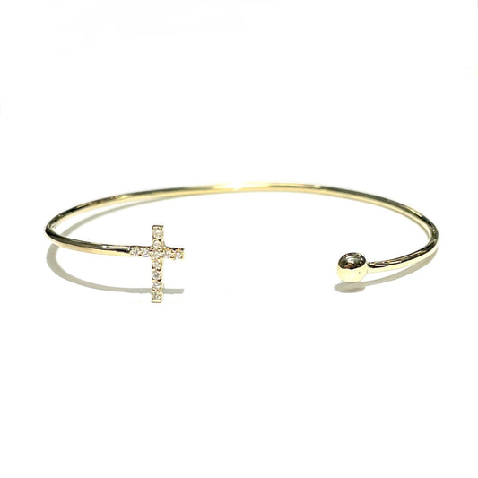 Diamond Cross Bangle