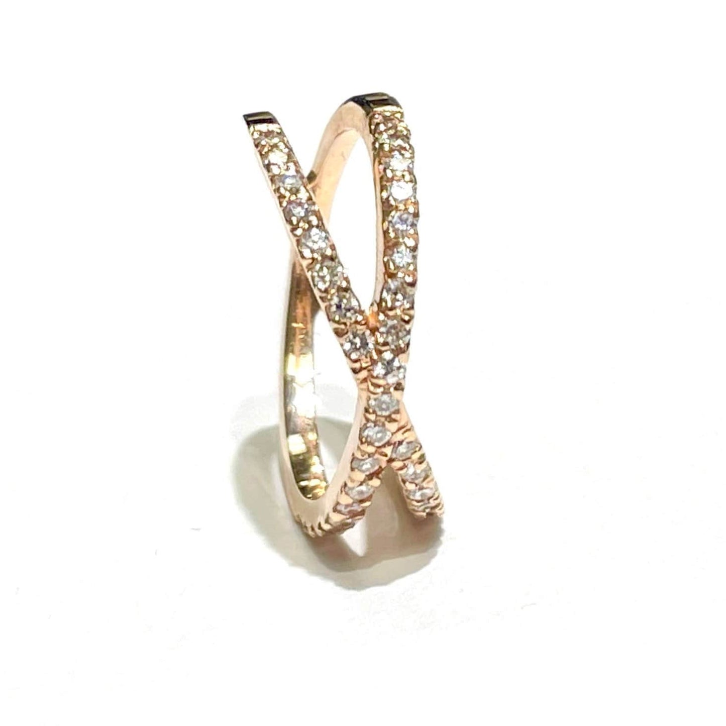 Diamond Criss Cross Ring