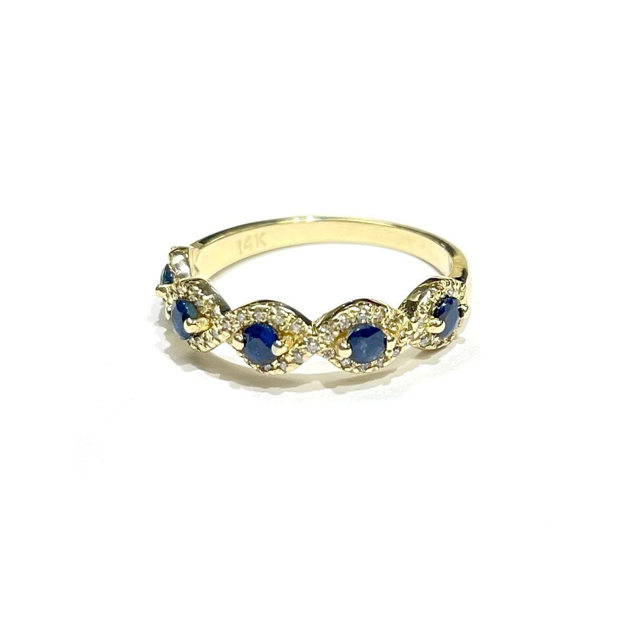 Diamond & Sapphire Evil Eye Ring