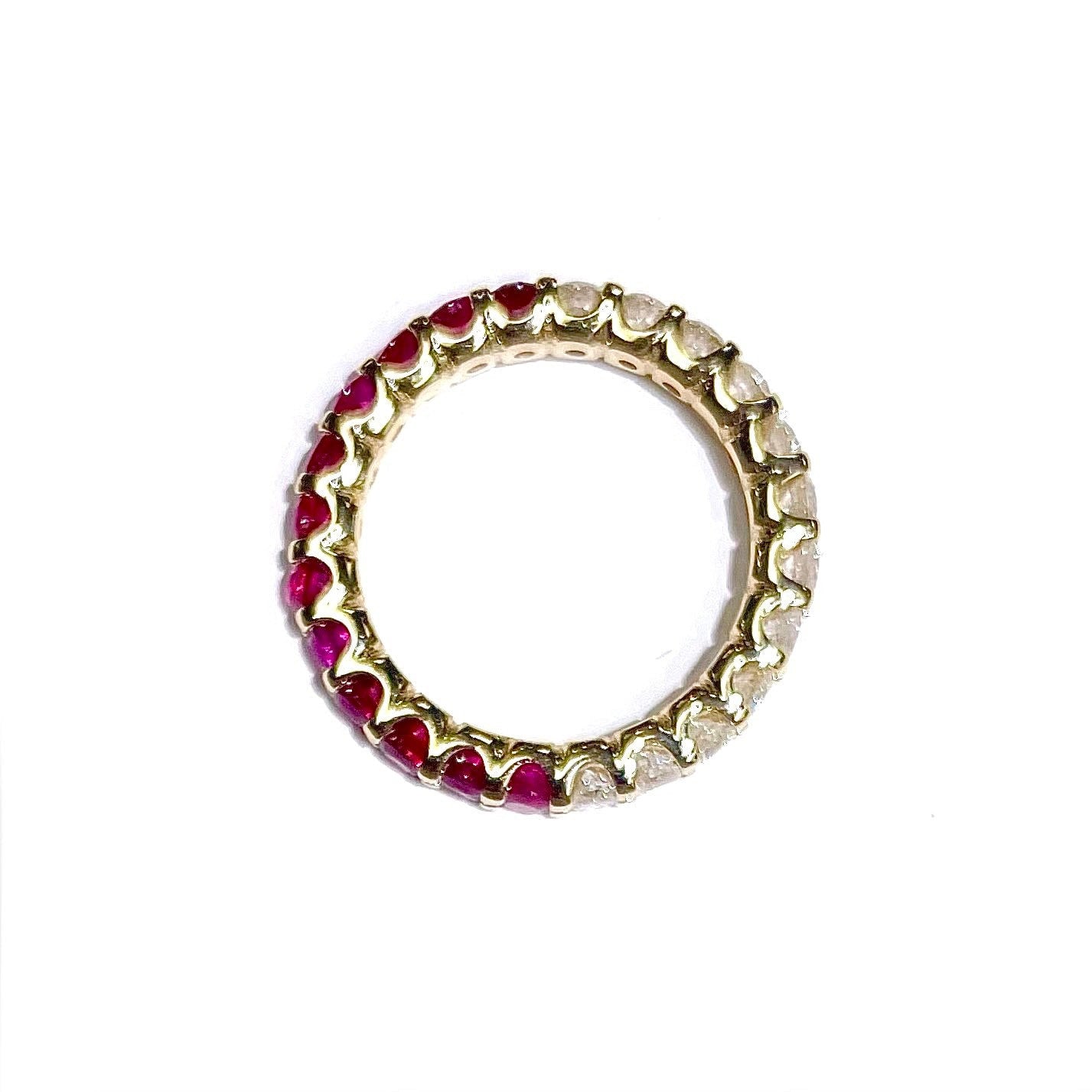 Half Diamond & Ruby Ring