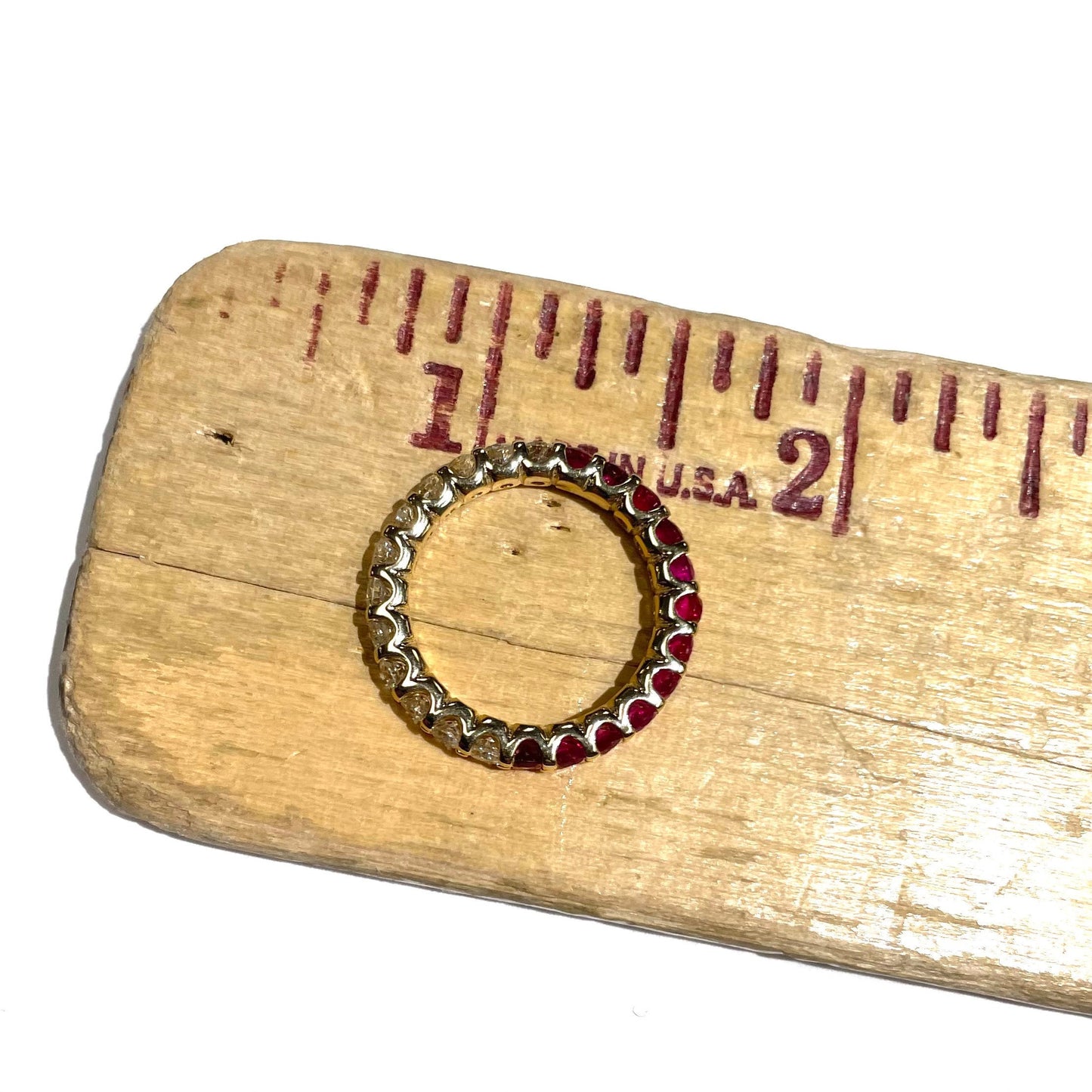 Half Diamond & Ruby Ring
