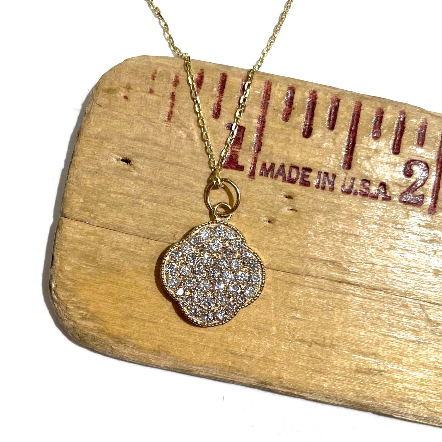 Diamond Lucky Four Leaf Clover