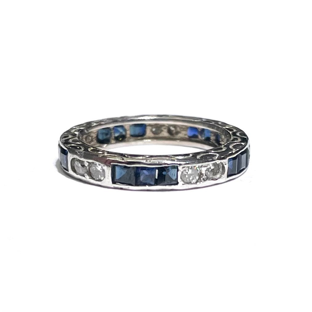 Diamond & Sapphire Princess Ring