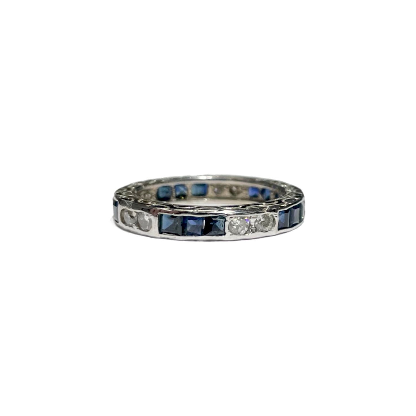 Diamond & Sapphire Princess Ring