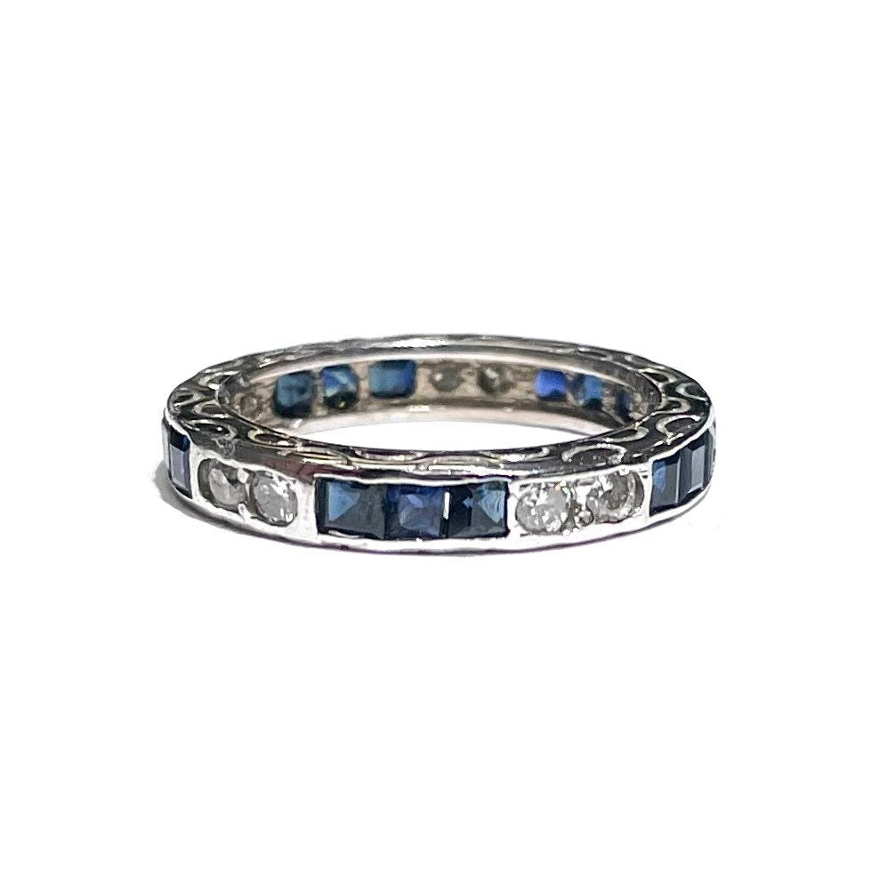 Diamond & Sapphire Princess Ring