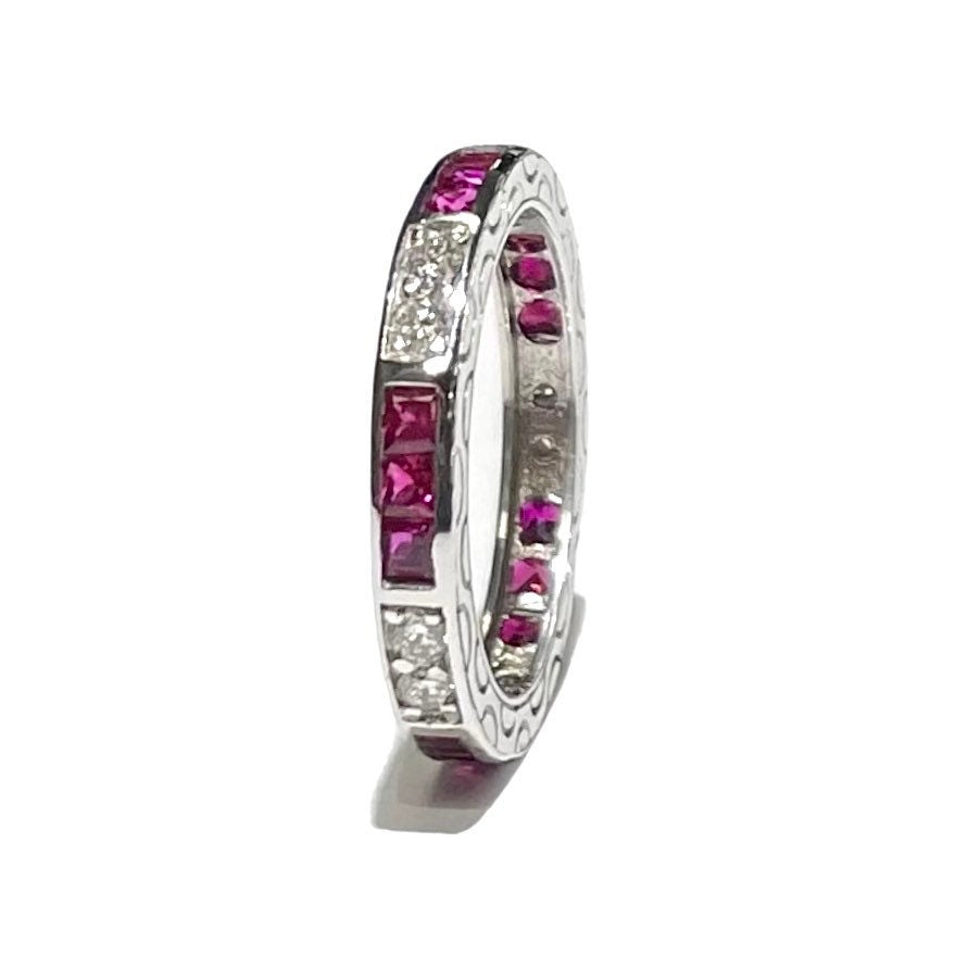 Diamond & Ruby Princess Ring