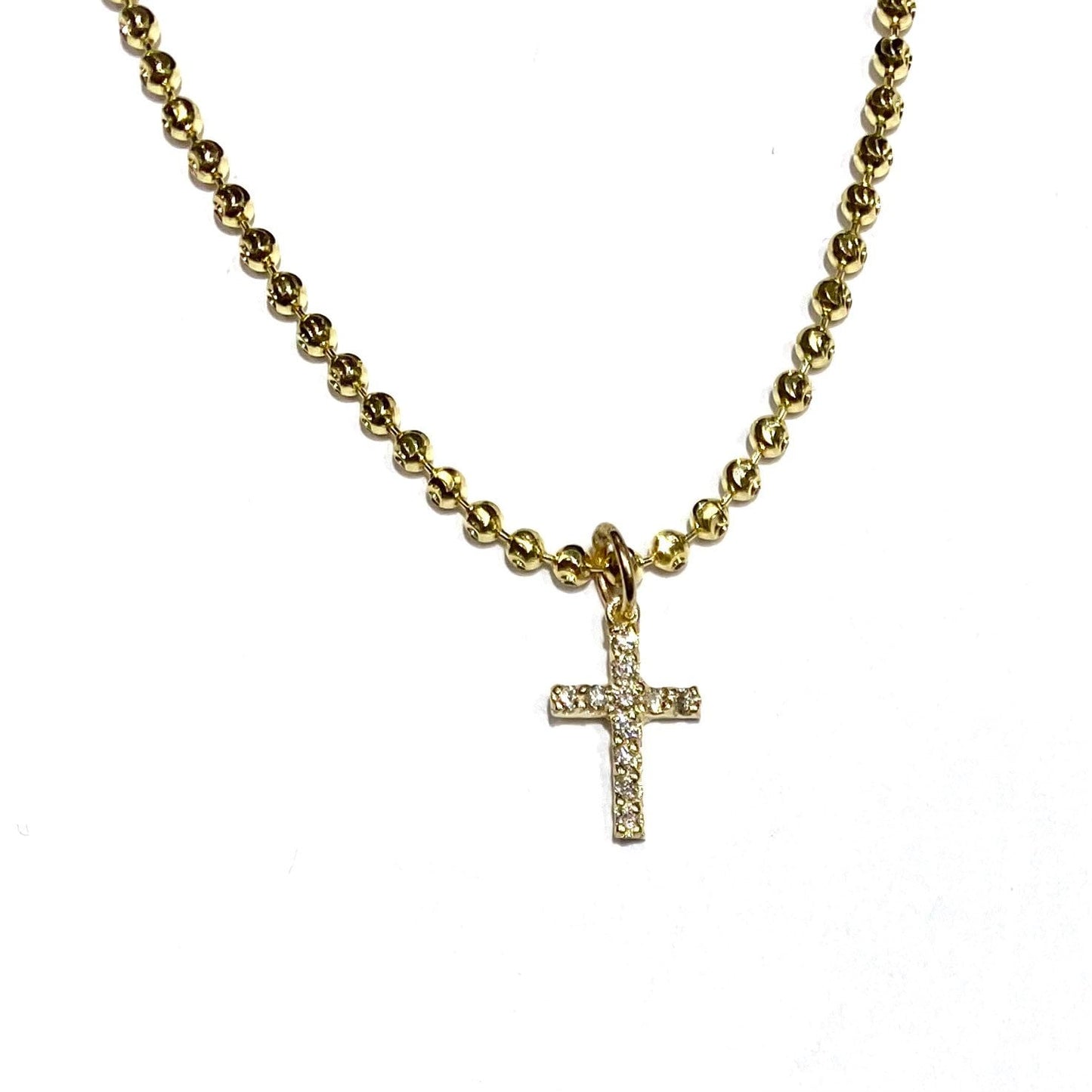 Cassie Choker with Mini Diamond Cross