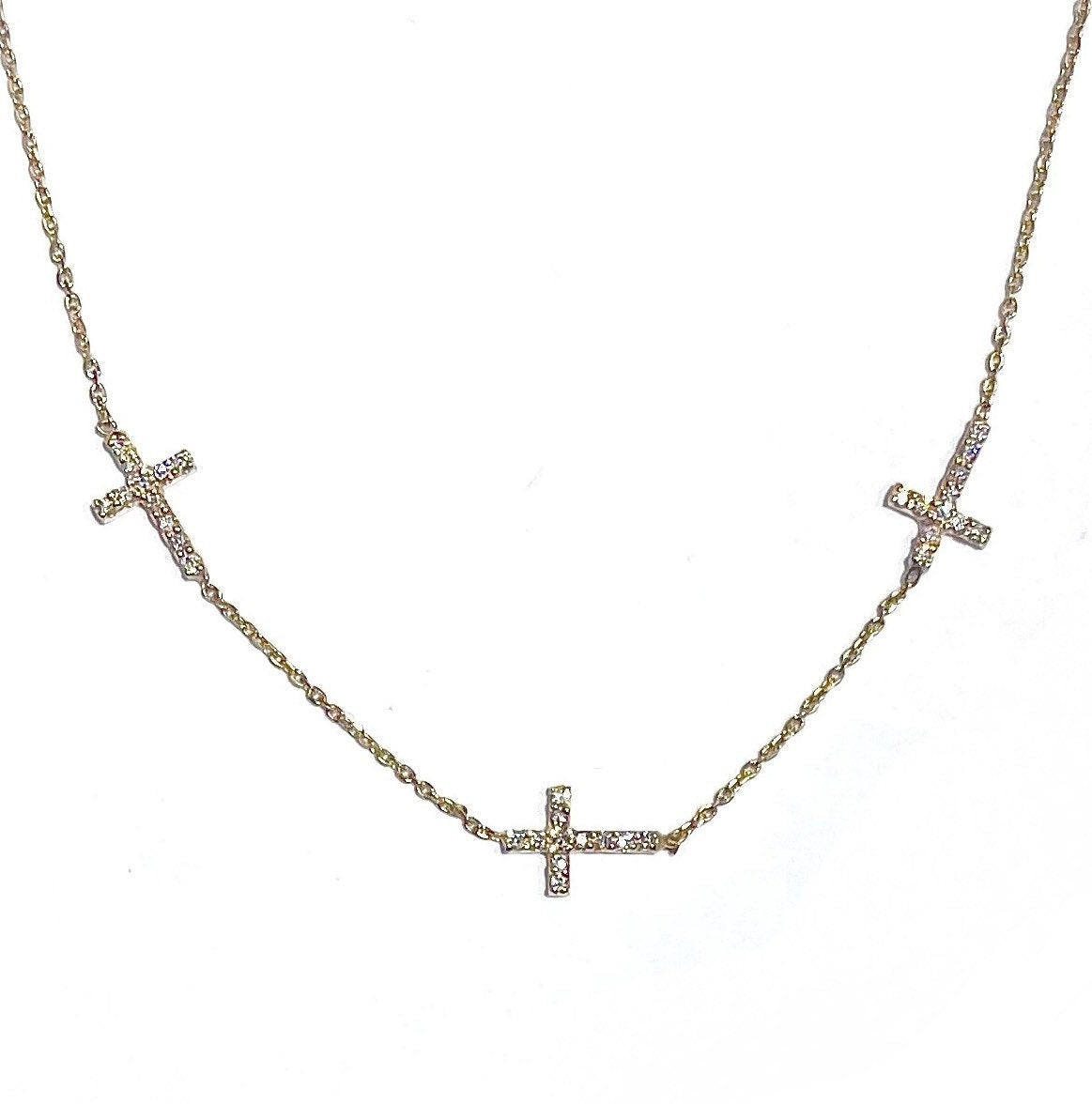 Triple Diamond Sideways Cross Choker