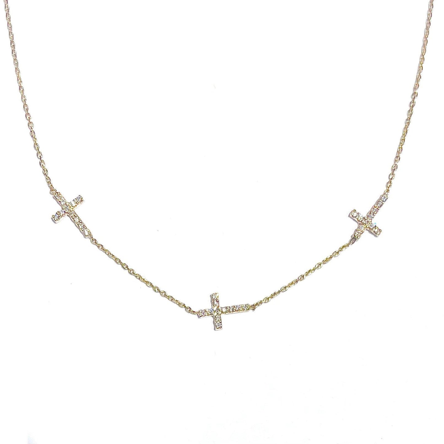 Triple Diamond Sideways Cross Choker