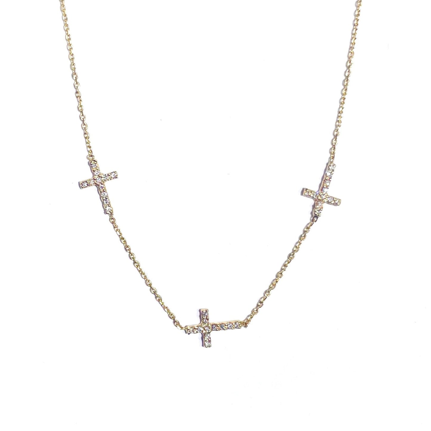 Triple Diamond Sideways Cross Choker