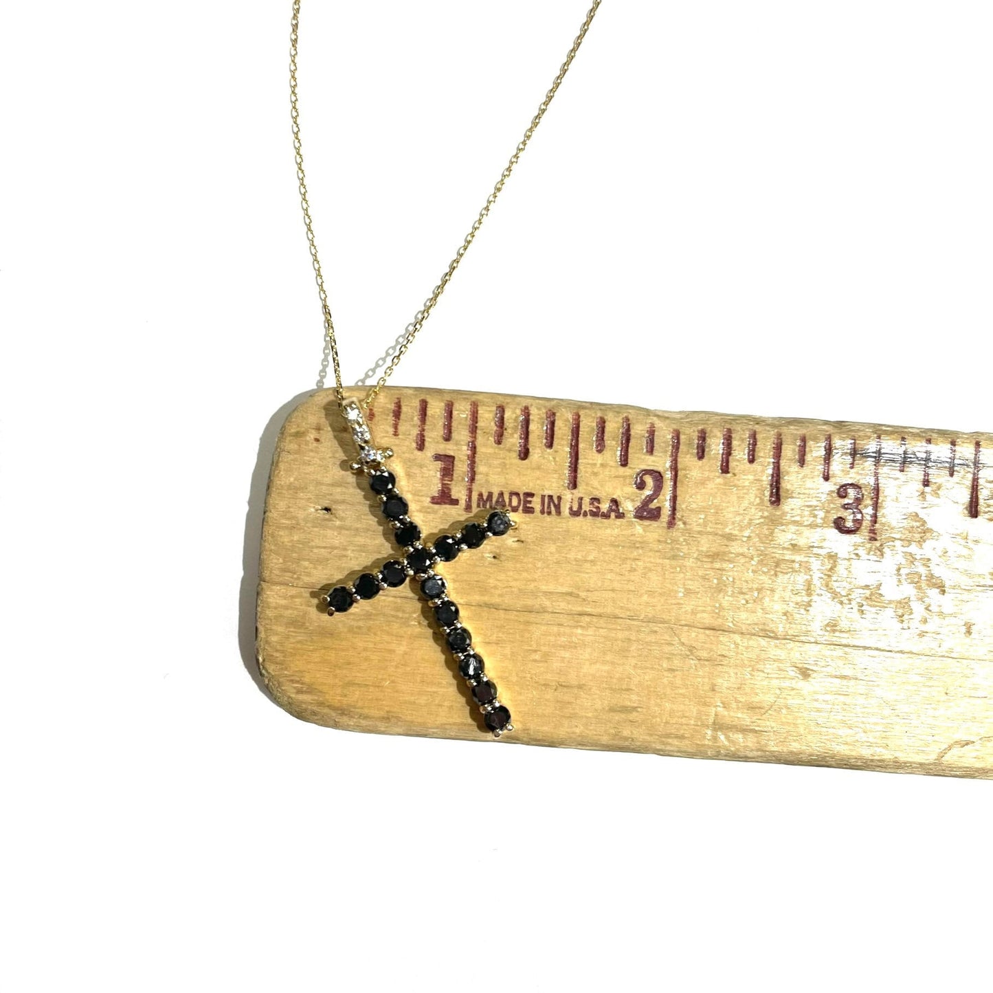 His Black Diamond Cross Pendant