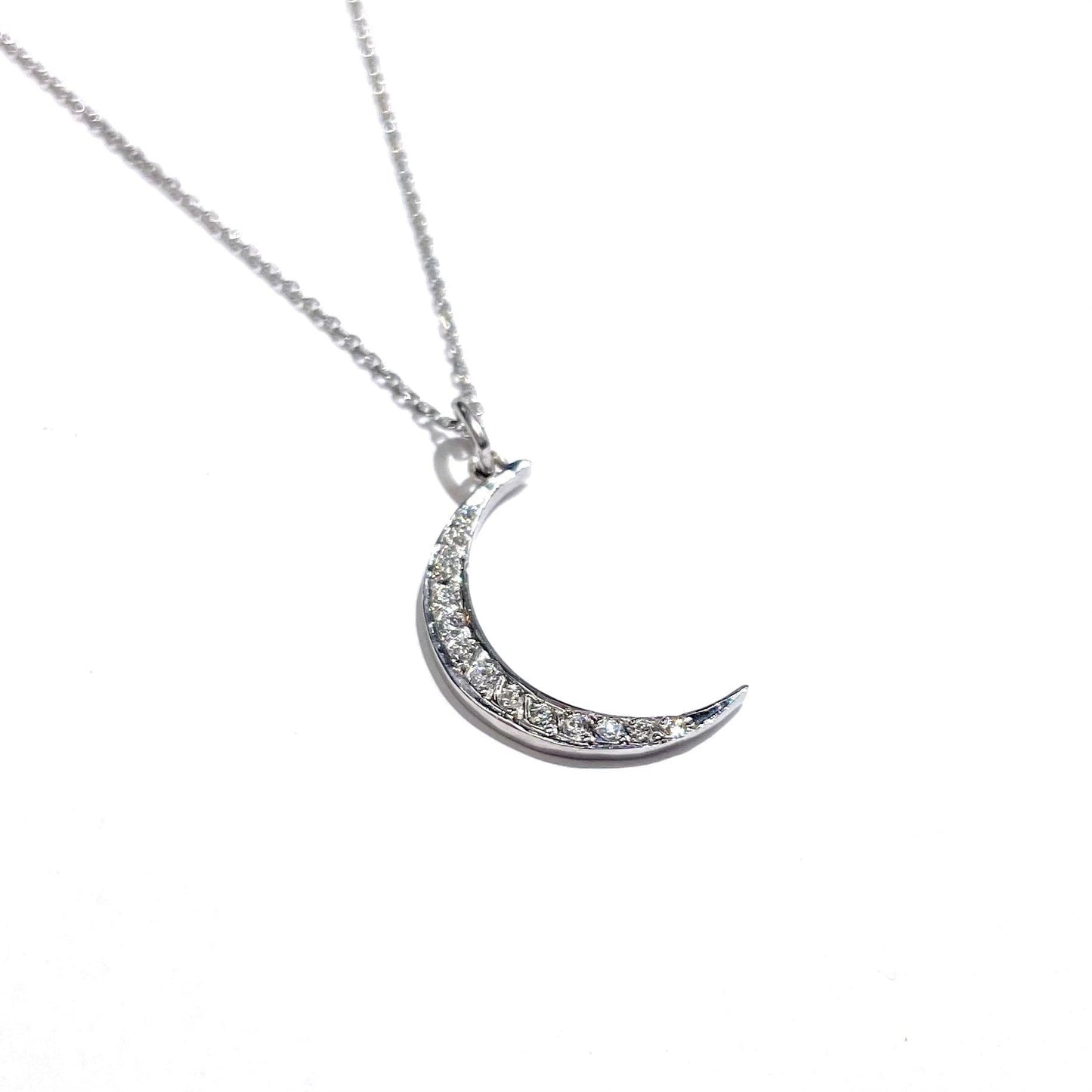 Diamond Moon Pendant