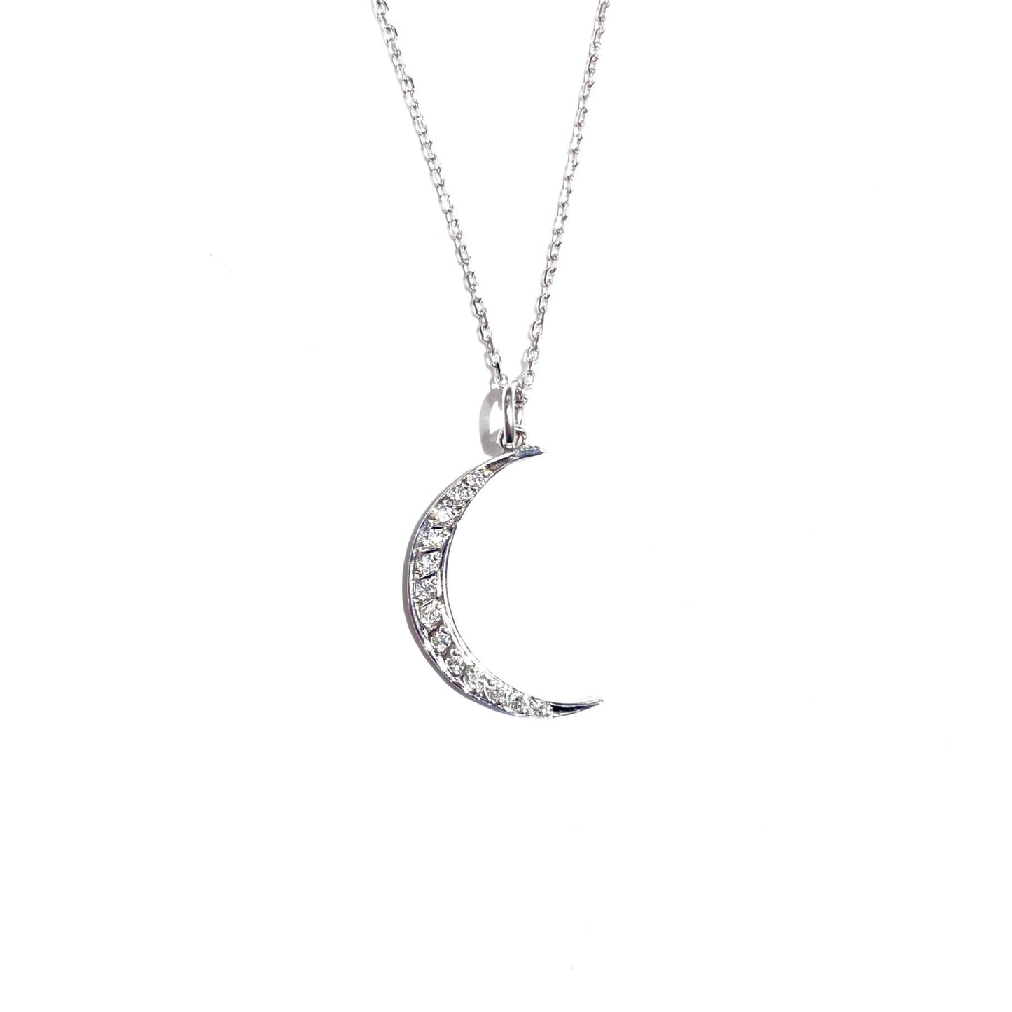 Diamond Moon Pendant