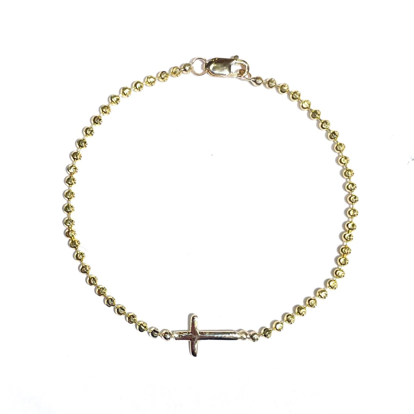 Mini Sideways Cross Bracelet