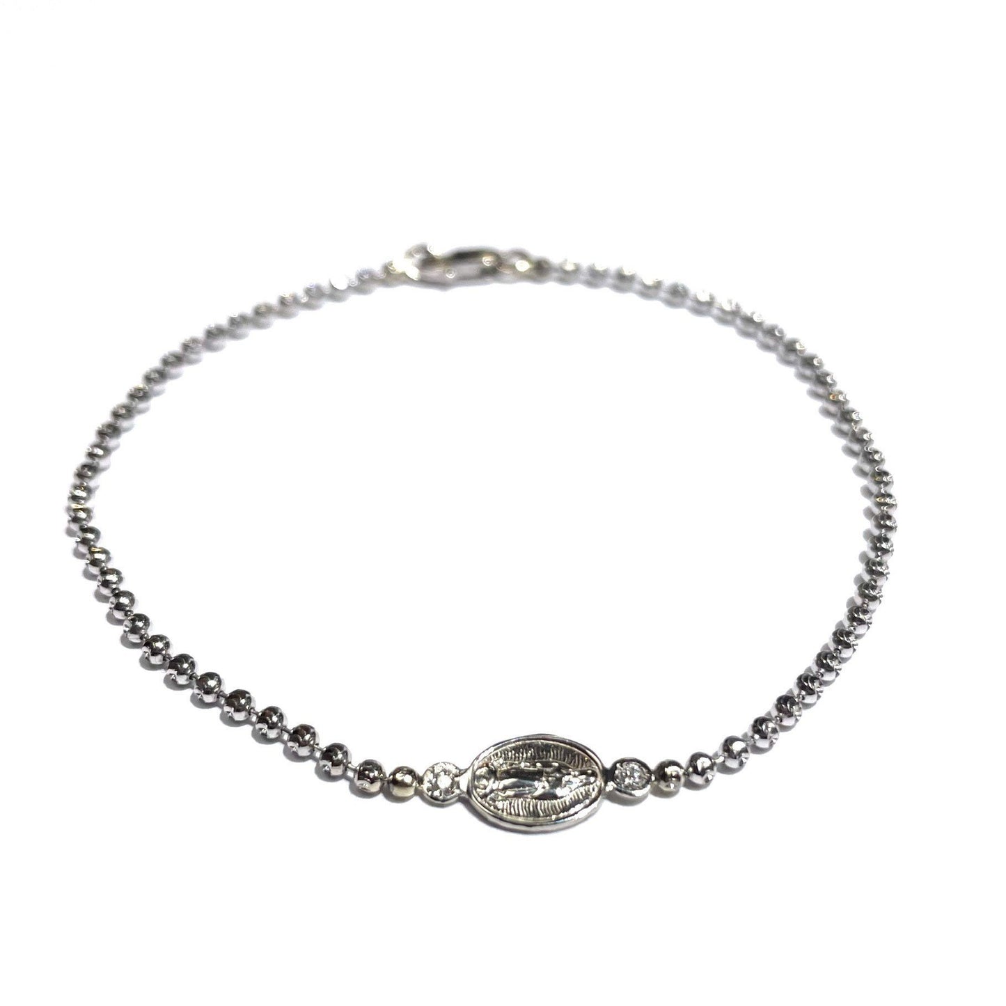 Double Diamond Virgin Mary Bracelet