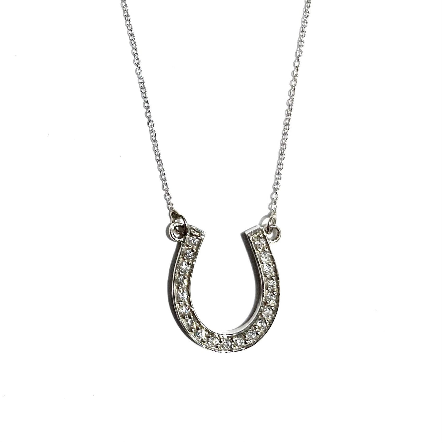 Lucky Diamond Horseshoe Necklace