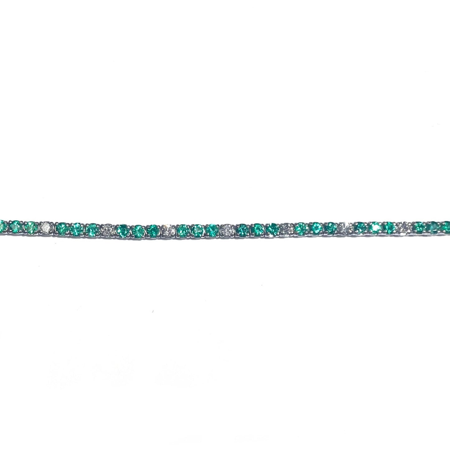 Emerald & Diamond Tennis Bracelet