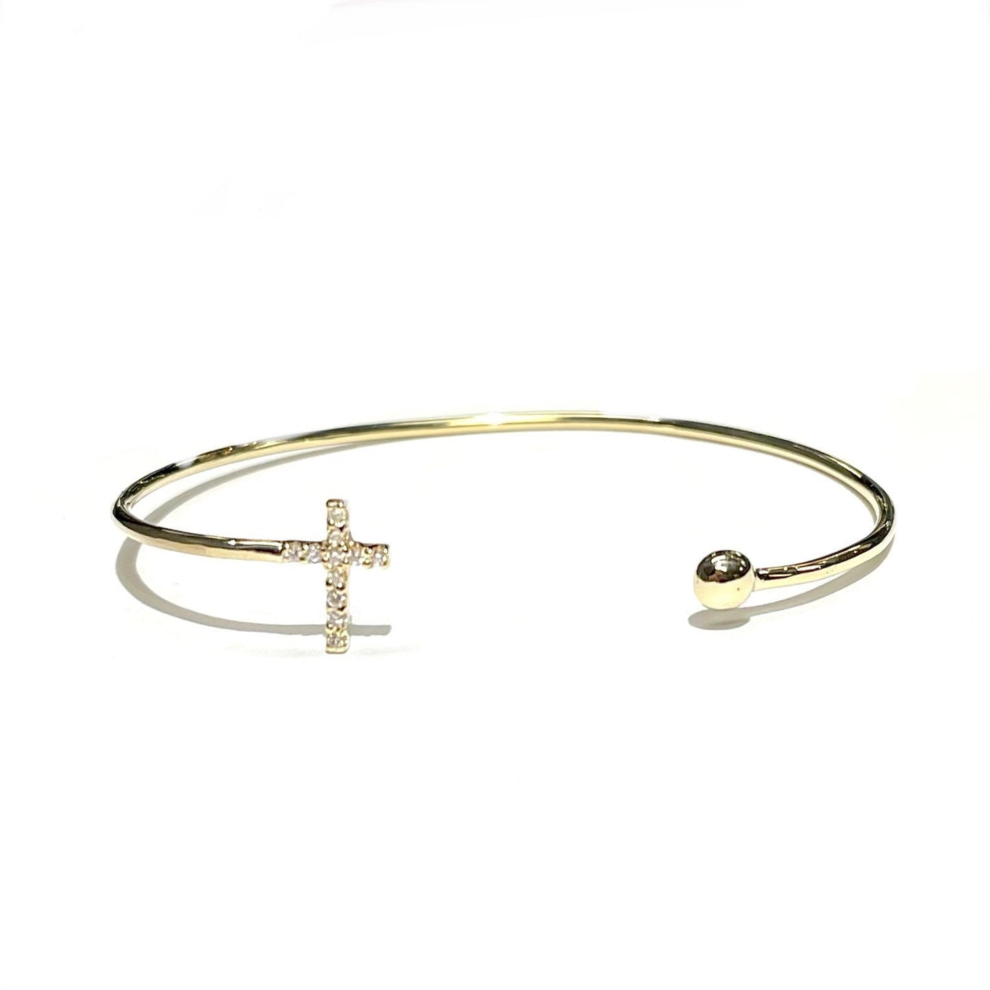 Diamond Cross Bangle