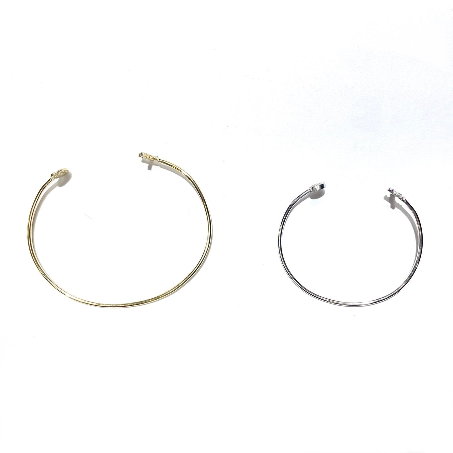Diamond Cross & Circle Bangle