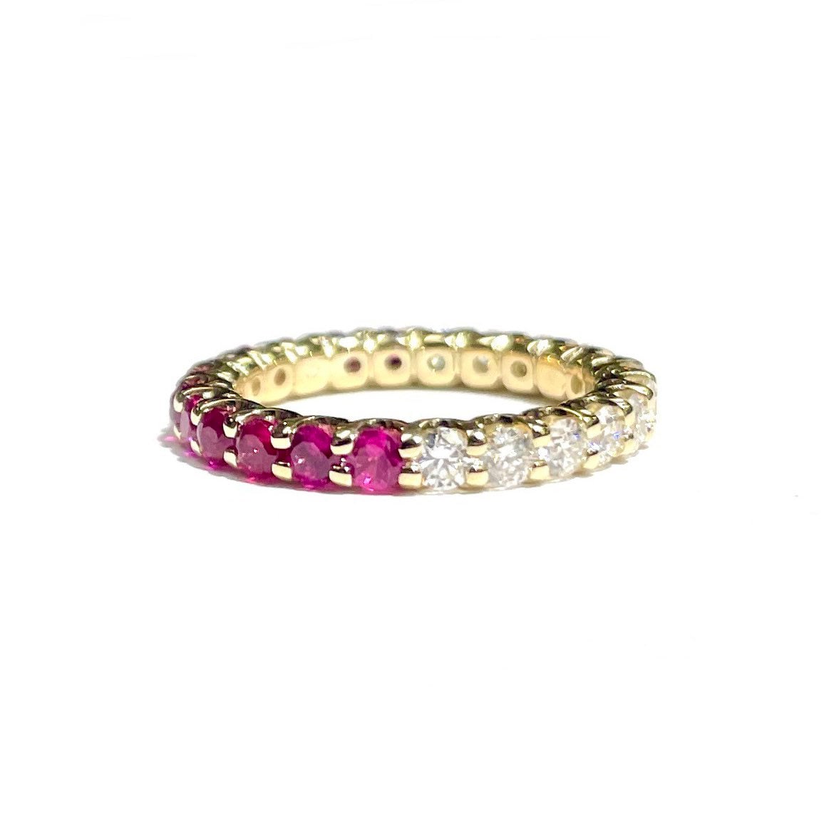Half Diamond & Ruby Ring