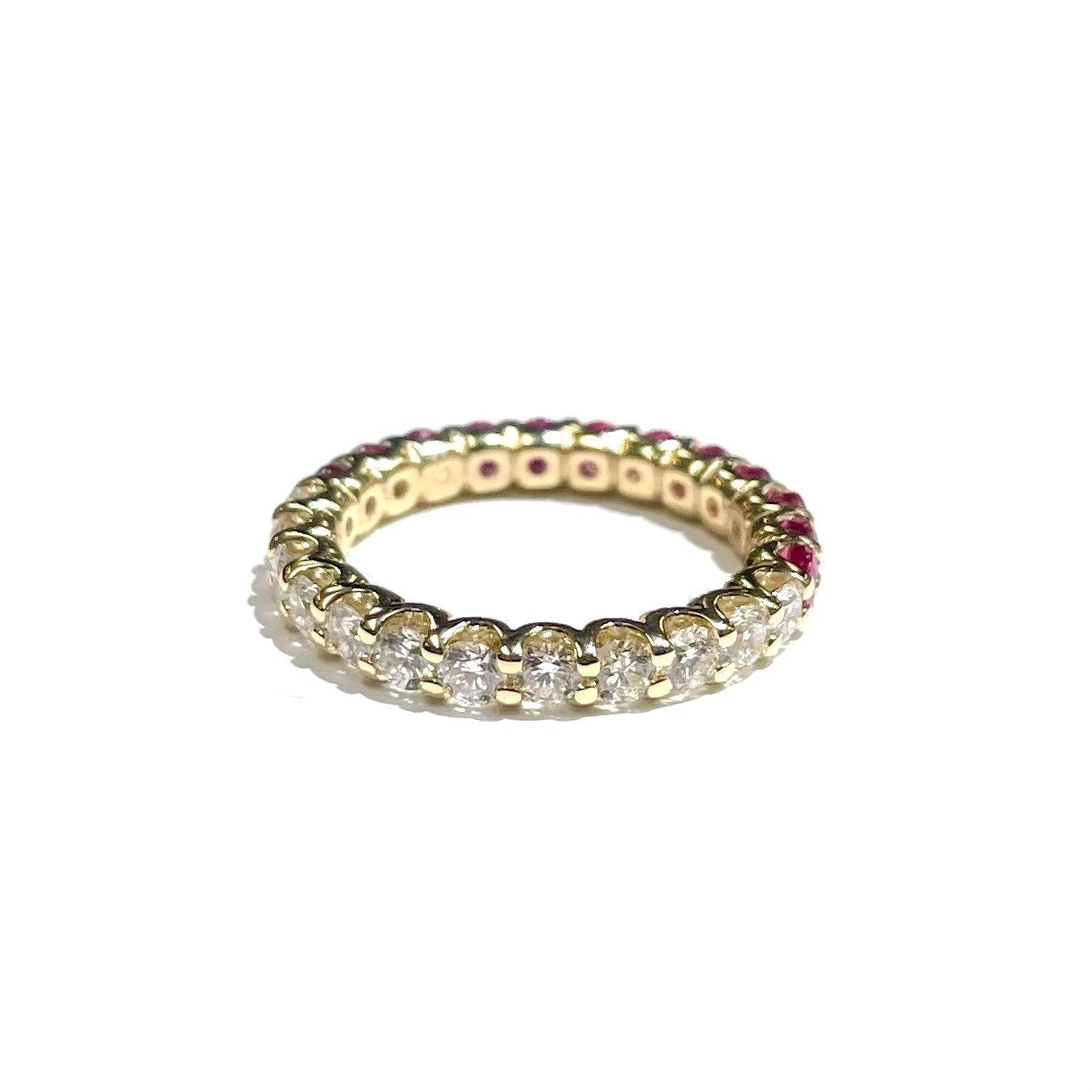 Half Diamond & Ruby Ring