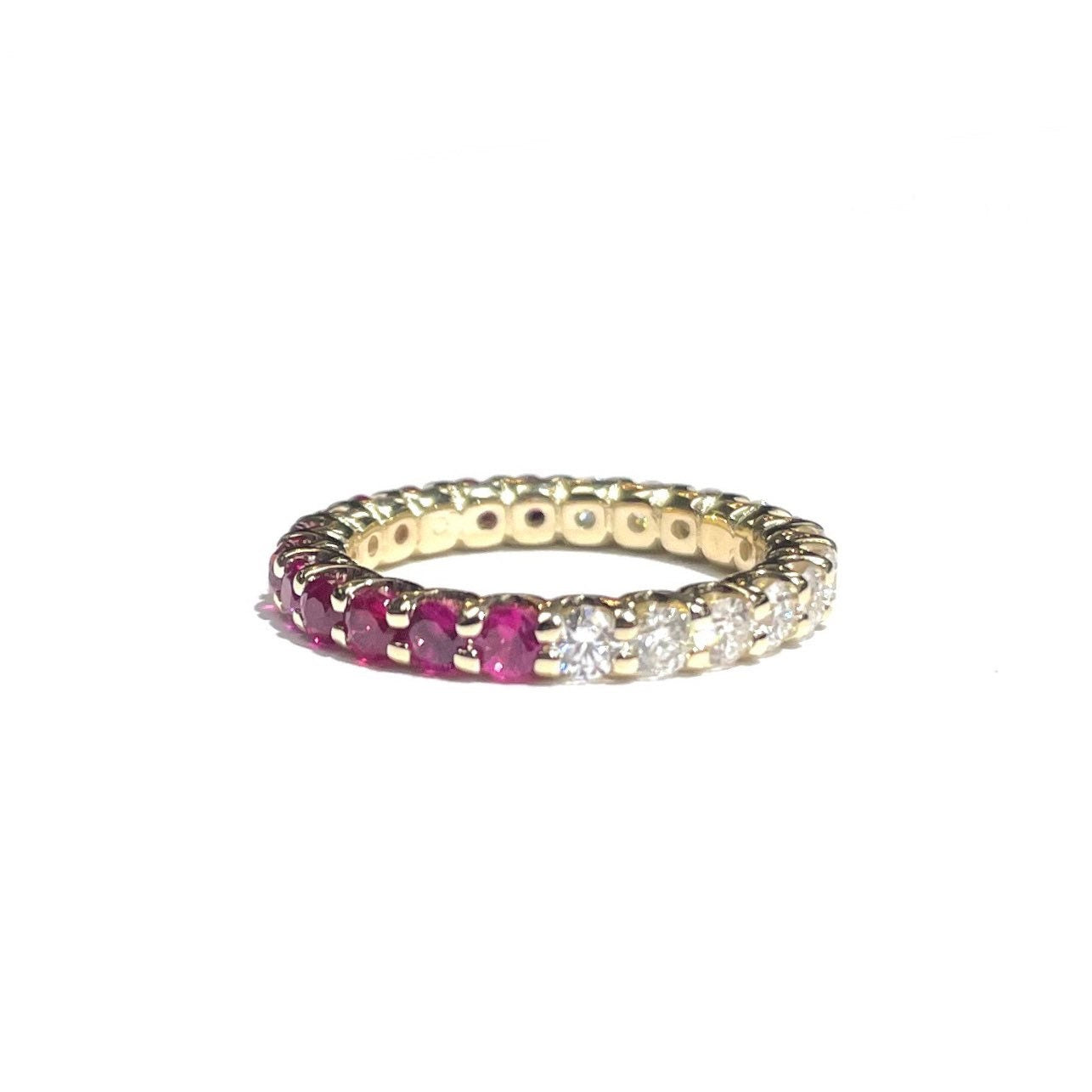Half Diamond & Ruby Ring