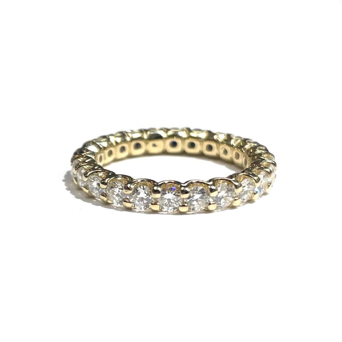 Half Diamond & Sapphire Ring