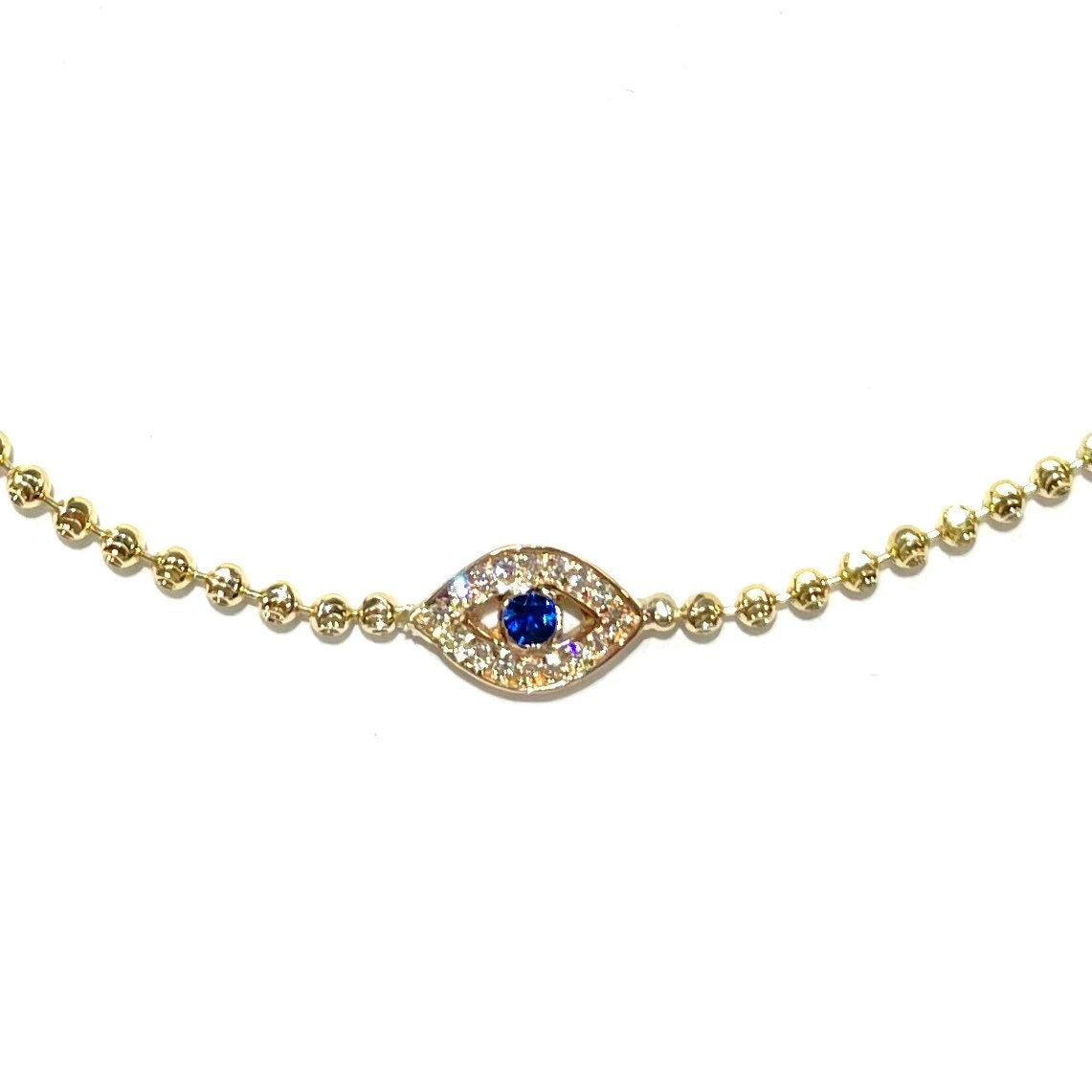 Sapphire Evil Eye Necklace