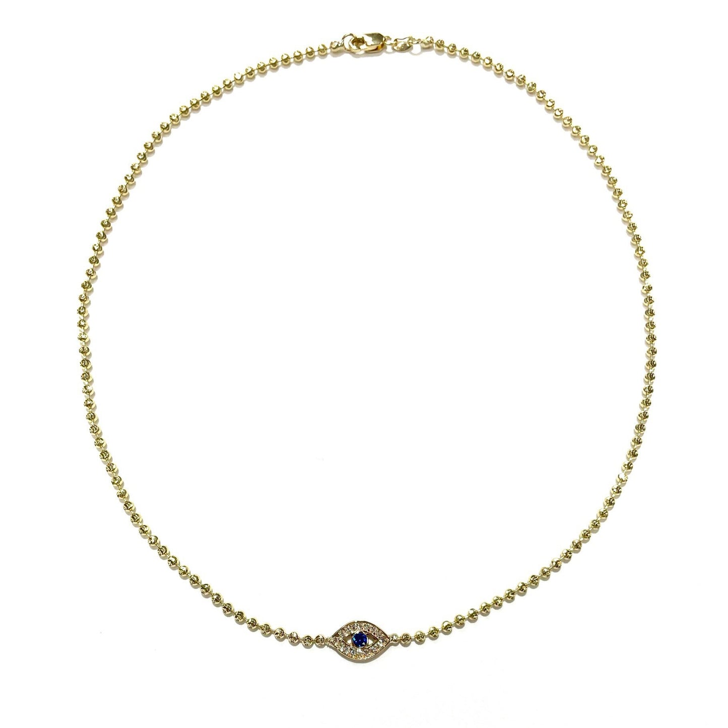 Sapphire Evil Eye Necklace