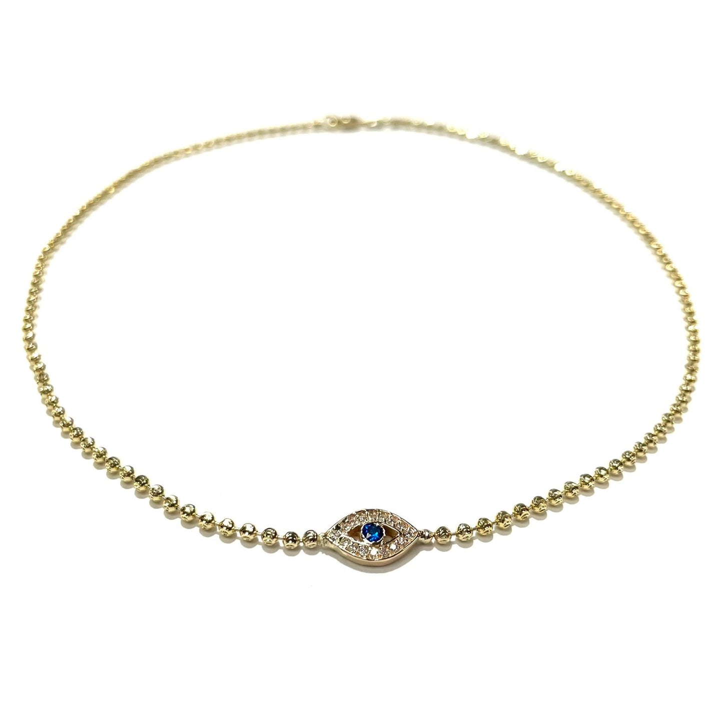 Sapphire Evil Eye Necklace