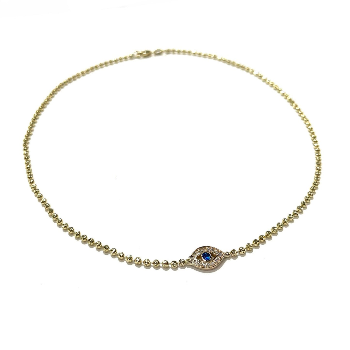 Sapphire Evil Eye Necklace