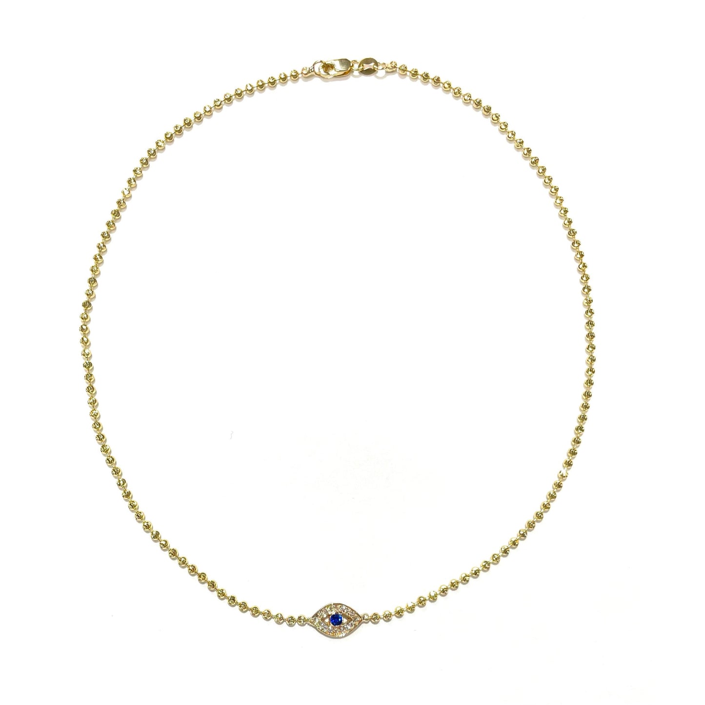 Sapphire Evil Eye Necklace