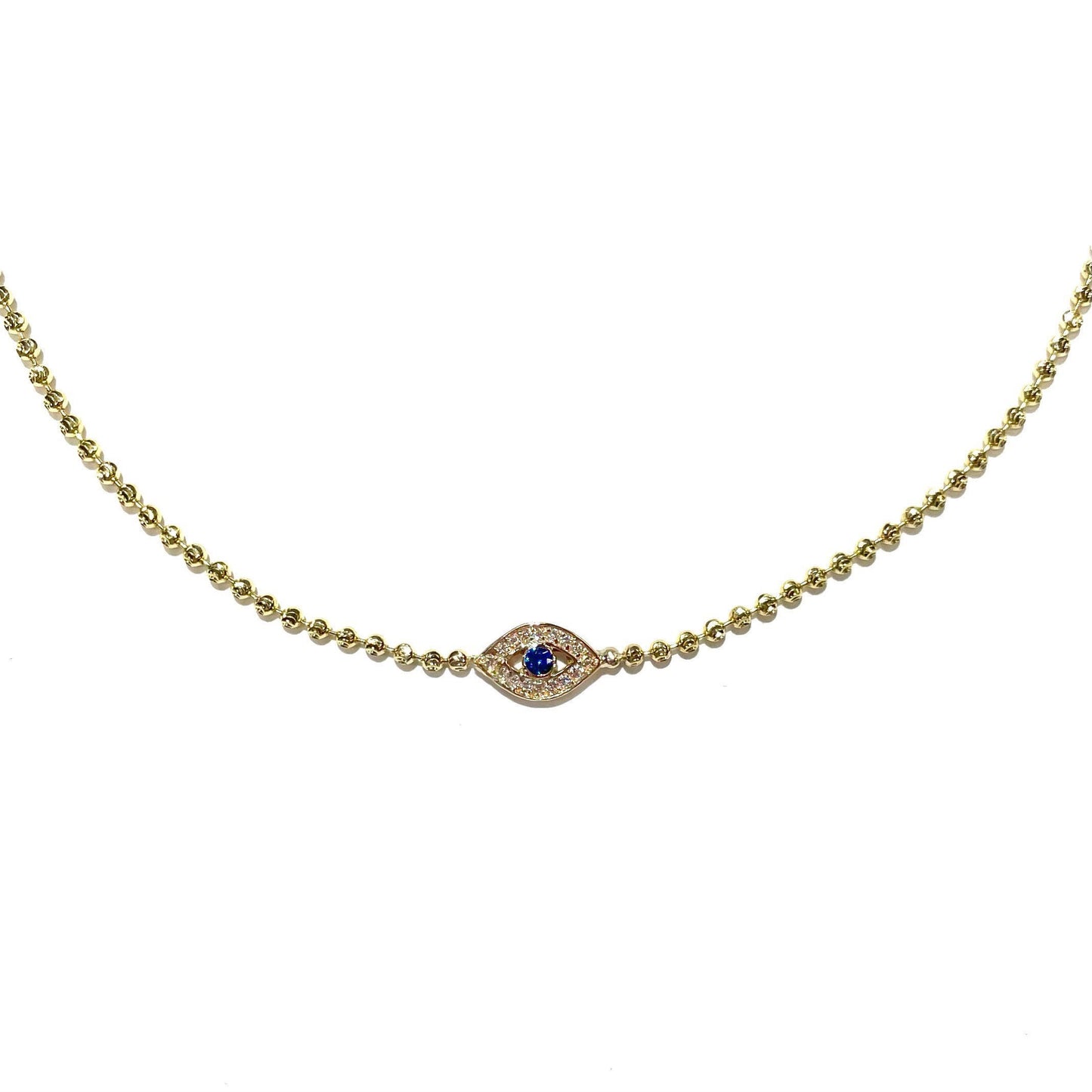 Sapphire Evil Eye Necklace