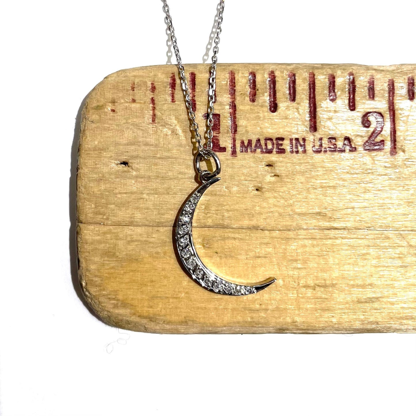 Diamond Moon Pendant