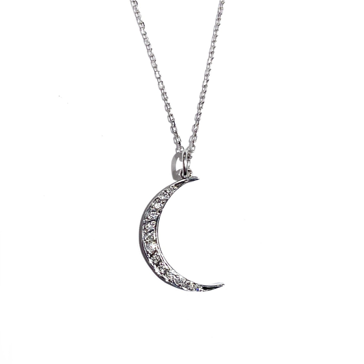Diamond Moon Pendant