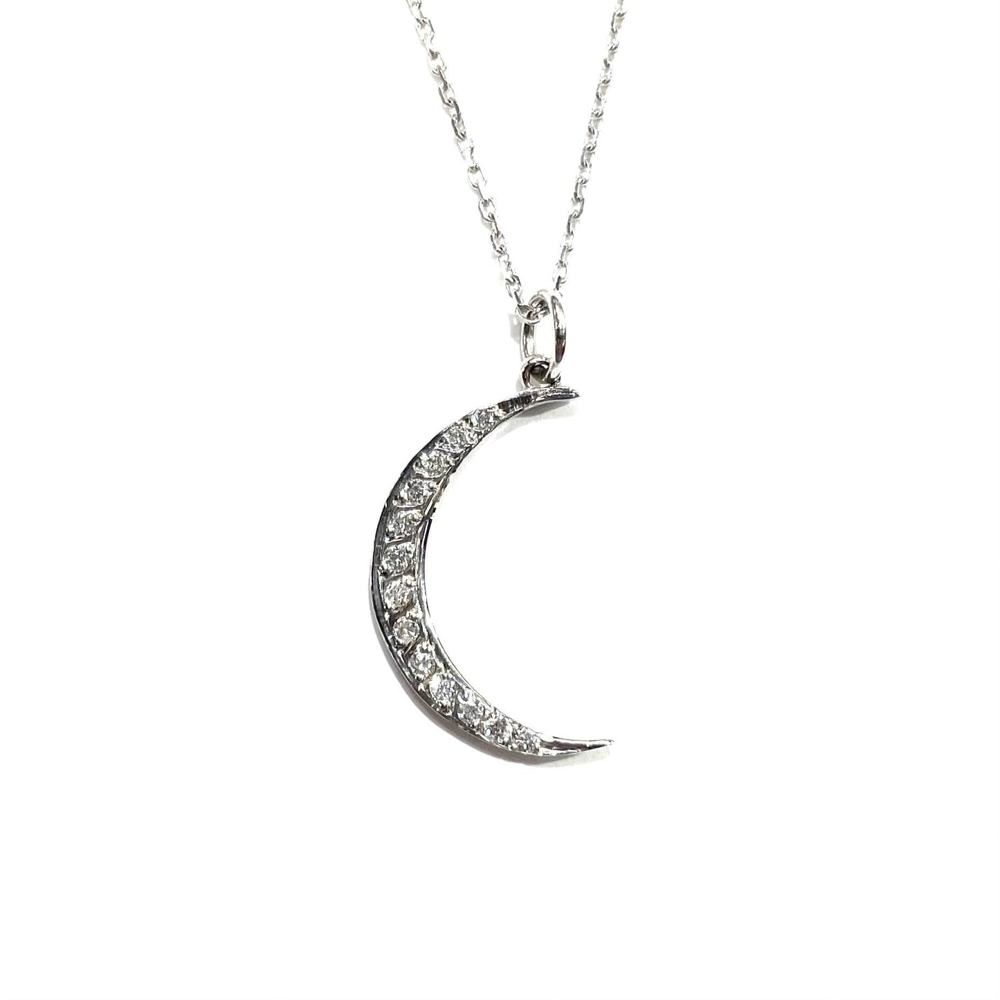Diamond Moon Pendant
