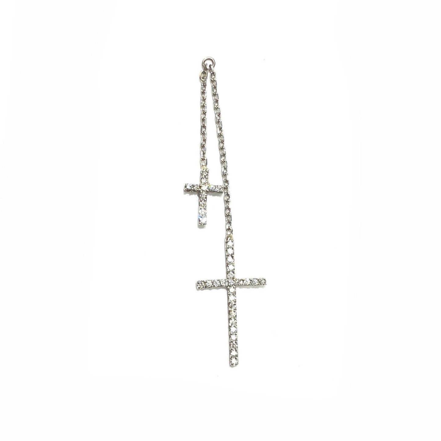 Double Diamond Cross Earring Enhancer