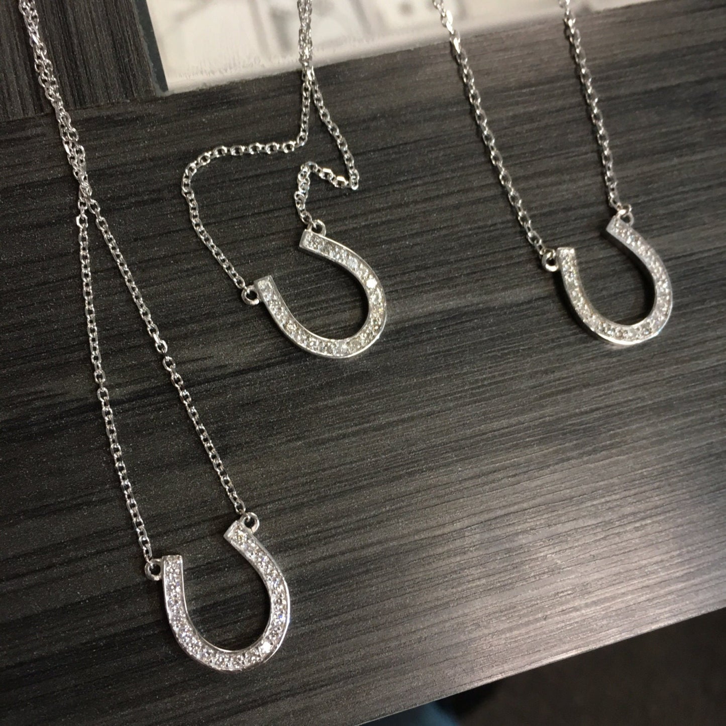 Lucky Diamond Horseshoe Necklace