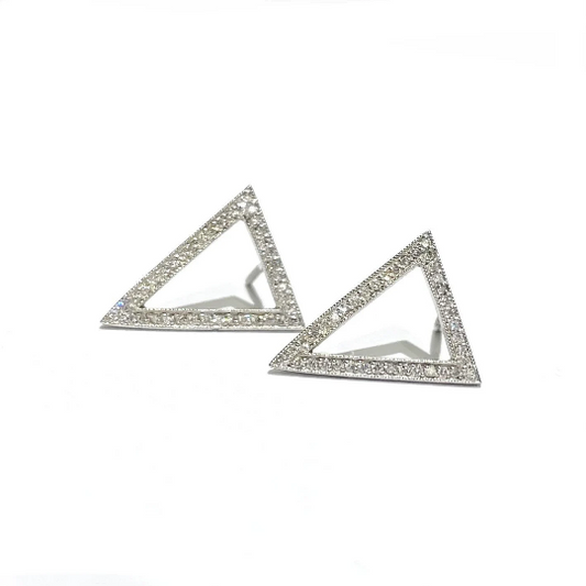 Diamond Triangle Earrings